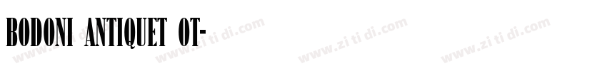 BODONI aNTIQueT OT字体转换